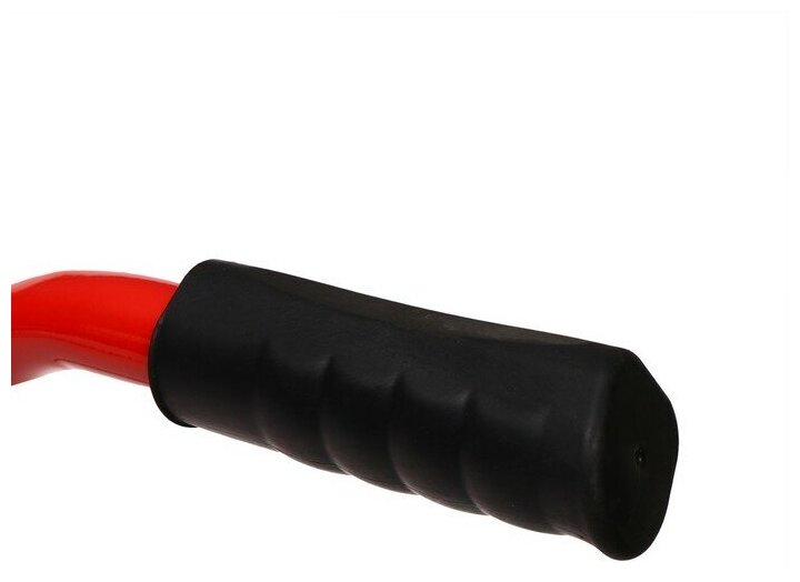 Тачка садовая, двухколёсная: груз/п 90 кг, объём 65 л., красные ручки - фотография № 4