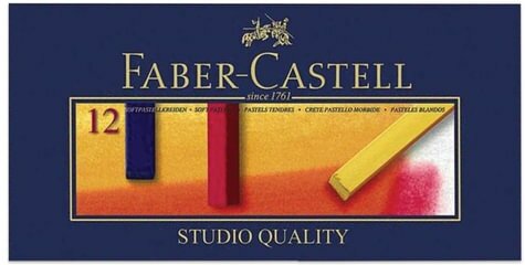 Пастель сухая художественная FABER-CASTELL «Soft pastels», 12 цветов, квадратное сечение