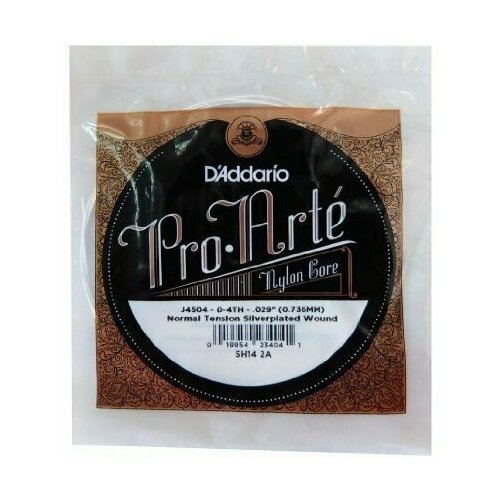 D'ADDARIO J4504 одиночная 4-я струна для классической гитары daddario j2701 струна одиночная для классической гитары