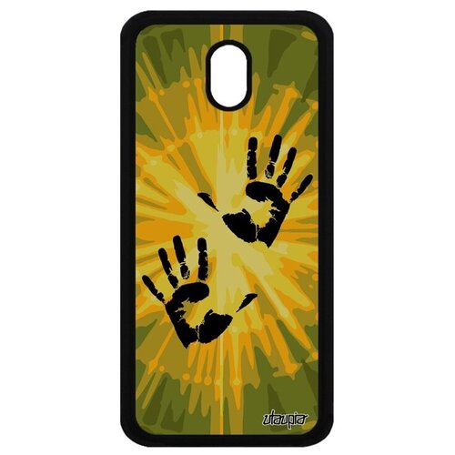 фото Модный чехол на смартфон // galaxy j3 2017 // "отпечаток ладони" стиль след, utaupia, желтый