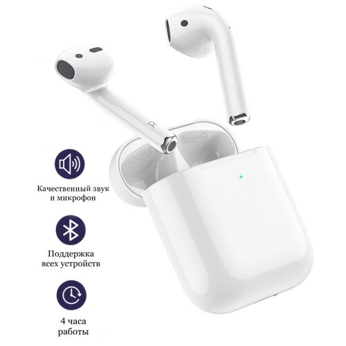 Беспроводные наушники для Iphone и Android Borofone 25 наушники borofone bw13 true wireless stereo headset беспроводные с кейсом bluetooth 300mah белые