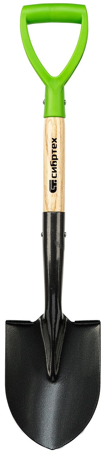 Лопата штыковая СИБРТЕХ 150х205х720 мм, деревянный лакированный черенок 61375 - фотография № 2