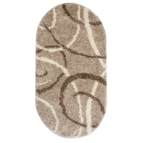 Ковер овальный 80*150 см, ПП 100 процентов , джут