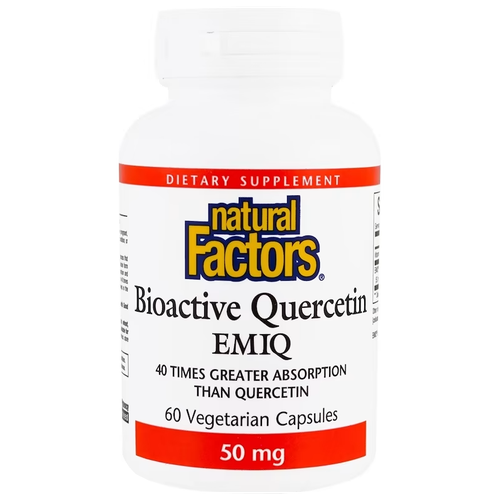 Капсулы Natural Factors Bioactive Quercetin EMIQ, 70 г, 50 мг, 60 шт.