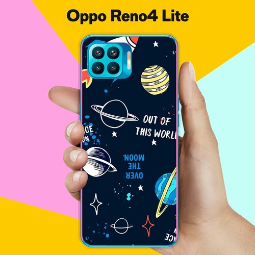 Силиконовый чехол на Oppo Reno4 Lite Астронавт 12 / для Оппо Рено 4 Лайт чехол книжка mypads для oppo a93 reno4 lite оппо рено 4 лайт а93 объединяет геометрию светло коричневый