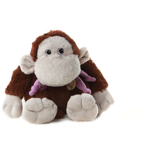 фото Мягкая игрушка обезьяна 20 см коричневый/фиолетовый, lapkin