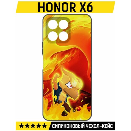 Чехол-накладка Krutoff Soft Case Brawl Stars - Ворон-Феникс для Honor X6 черный чехол накладка krutoff soft case brawl stars ворон феникс для honor x5 plus черный