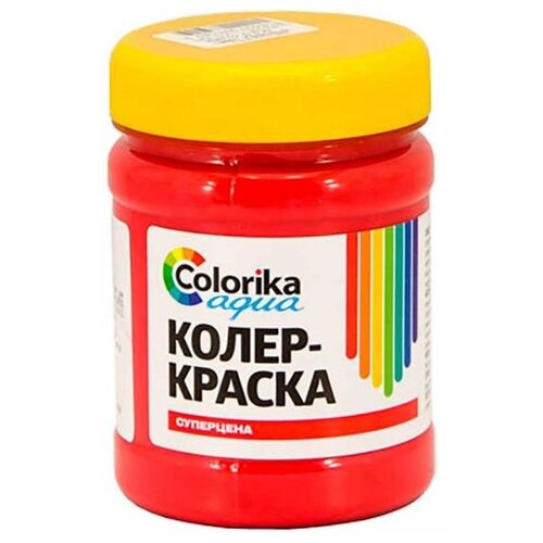 Колеровочная краска Colorika Aqua Колер-краска на водной основе, красный, 0.5 кг