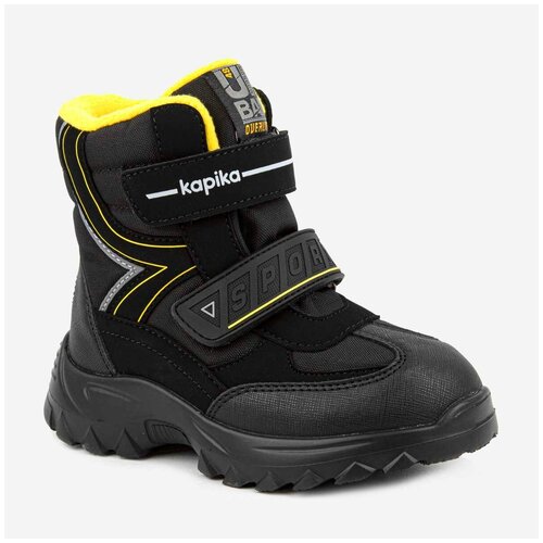 Ботинки Kapika, зимние, на липучках, размер 28, черный