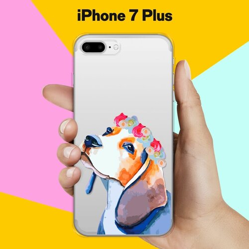 Силиконовый чехол Бигль на Apple iPhone 7 Plus силиконовый чехол толстый бигль на apple iphone 7