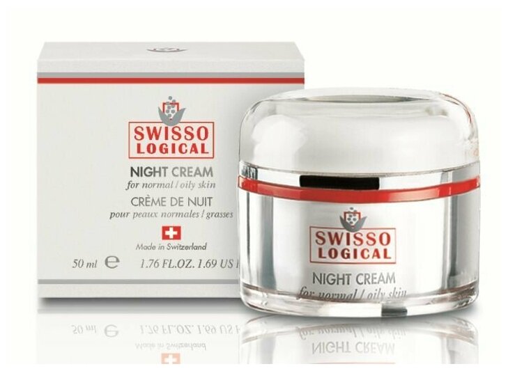 Крем ночной для сухой и чувствительной кожи Swiss Logical