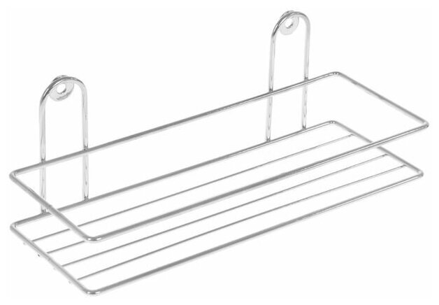 Полка прямоугольная, 1 ярус, 26,5×10×9,5 см, цвет хром 2556036