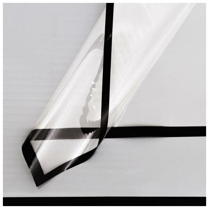 Пленка для декора и флористики черная однотонная прозрачная универсальная без рисунка лист 1 шт 58 x 58 см 20 шт.