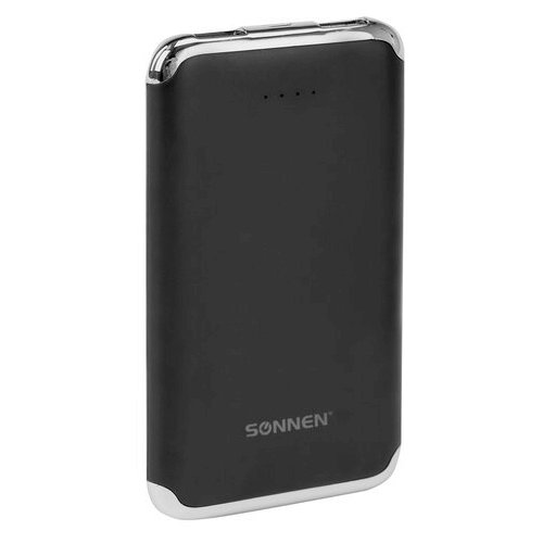 Портативный аккумулятор SONNEN K611 6000 mAh, черный, упаковка: коробка