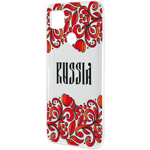 Силиконовый чехол Mcover для Xiaomi Redmi 9C с рисунком Россия орнамент силиконовый чехол mcover для xiaomi mi 12 pro с рисунком россия орнамент