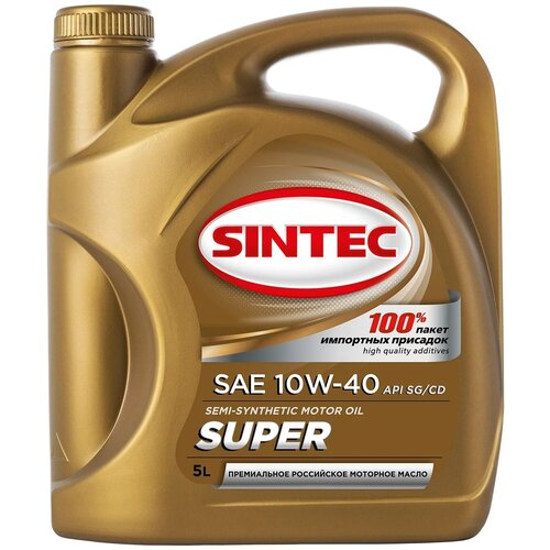 Моторное масло Sintec Супер SAE 10W-40 API SG/CD 5л полусинтетика (801895)