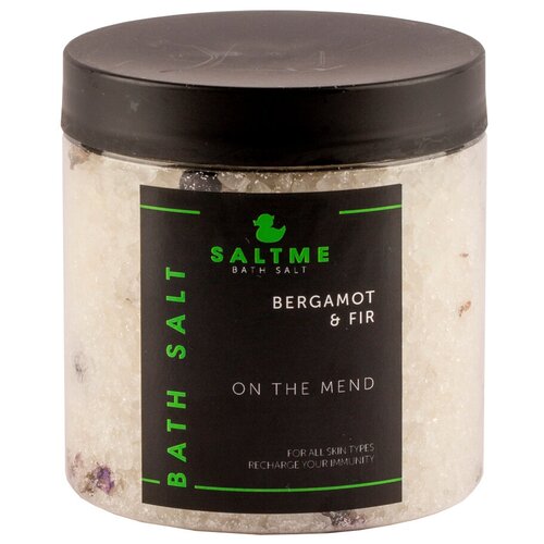Купить SALTME Соль для ванны Бергамот & пихта, 600 г /Соль для ванны с натуральным эфирным маслом/Натуральная морская соль