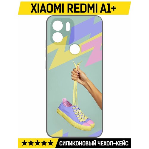 Чехол-накладка Krutoff Soft Case Кроссовки женские Цветные для Xiaomi Redmi A1+ черный чехол накладка krutoff soft case кроссовки женские цветные для xiaomi redmi 12c черный
