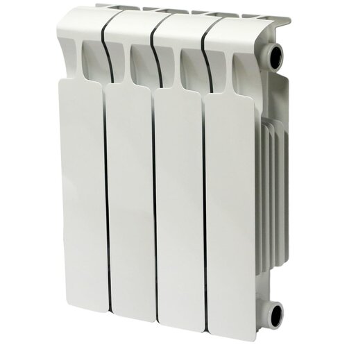 Биметаллический радиатор Rifar Monolit 500, 09 секций, боковое подключение, цвет белый