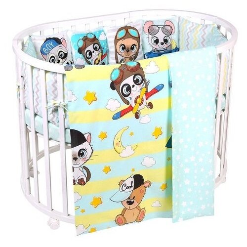 Комплект для детской кроватки Patrino/МамаШила Малыш BOY-1 Р-6-528