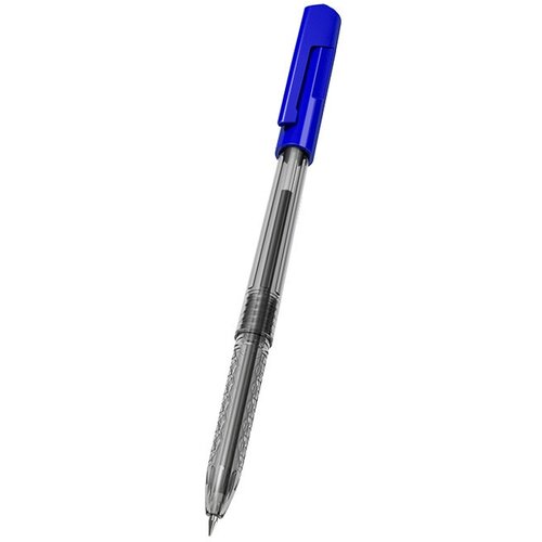 Ручка шариковая Deli Arrow EQ01130 прозрачный/синий d=1мм синие чернила синий