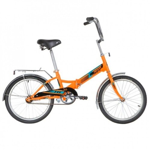 Велосипед NOVATRACK 20 складной, TG20, оранжевый, тормоз ножной, двойной обод, багажник / велосипед складной детский велосипед novatrack 20 складной tg 20 classic 1 0 оранжевый тормоз нож двойной обод багажник