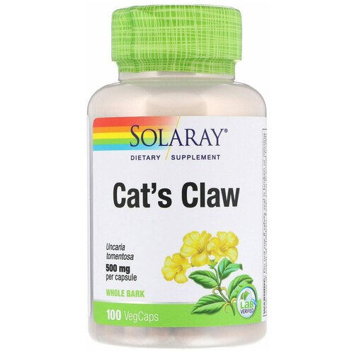 Капсулы Solaray Cat's Claw, 140 г, 500 мг, 100 шт.