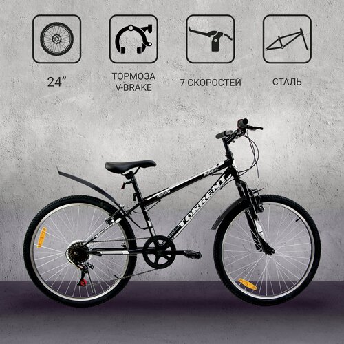 Велосипед TORRENT Magic рама сталь 13 горный 7 скоростей колеса 24д 1410000₽