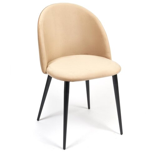 фото Стул tetchair monro (710), металл/текстиль, цвет: бежевый barkhat 5/черный