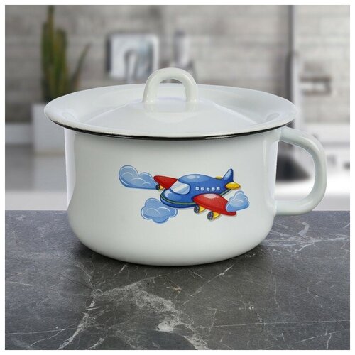 Горшок 1,9 л деколь микс 1640470