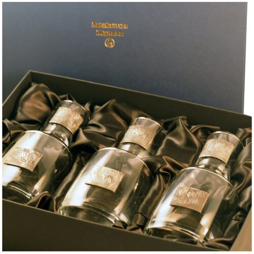 Подарочный набор на троих стопки и стаканы для виски Большая Охота Лось Кабан Медведь 7042₽