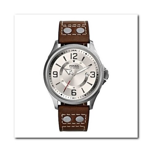 Наручные часы FOSSIL, коричневый, серебряный