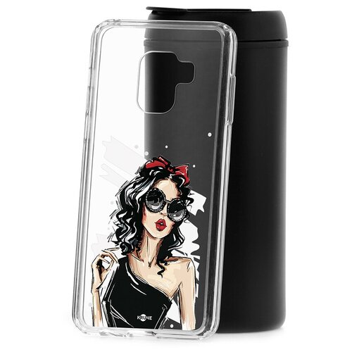 фото Чехол на samsung galaxy a8 2018 (a530) kruche print фэшн леди кruче