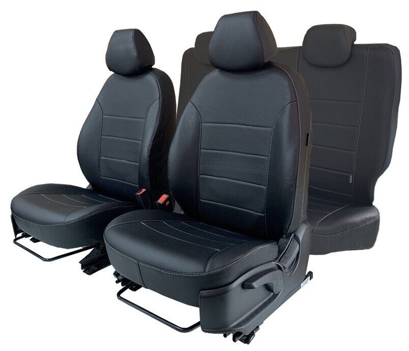 Чехлы на сиденья "Орегон" Toyota RAV IV пок. (2012-); черный; экокожа