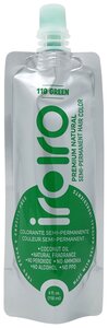 Семи-перманентный краситель для волос iroiro 110 GREEN / Зеленый 118мл