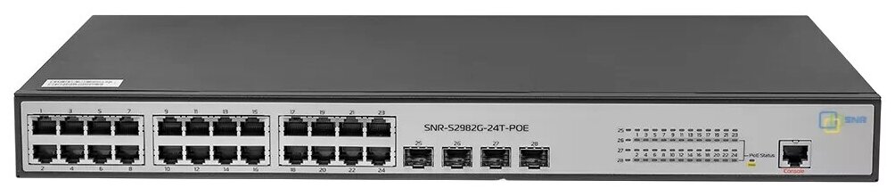 Коммутатор SNR SNR-S2982G-24T-POE, управляемый, количество портов: 24x1 Гбит/с