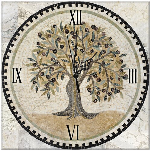 Часы стеклянные античное дерево