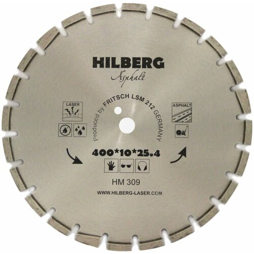 Диск алмазный отрезной по асфальту (400х25.4 мм) Hilberg HM309