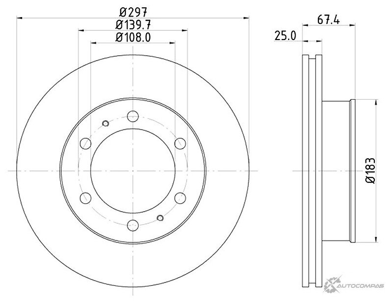 ND1088K NISSHINBO Диск тормозной