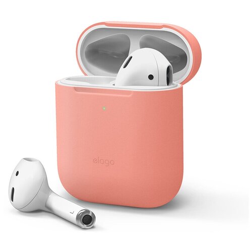 фото Чехол elago для airpods gen 1 & 2 чехол slim silicone case peach