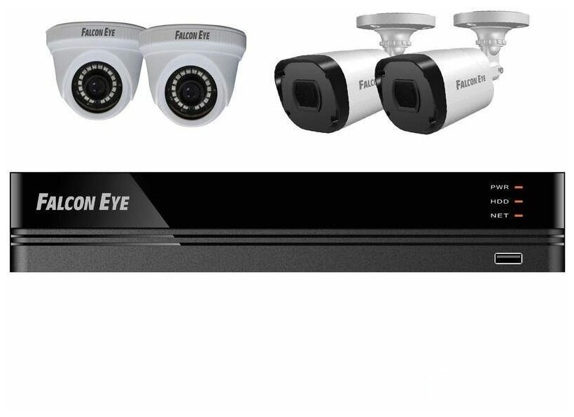 Комплект видеонаблюдения Falcon Eye 4CH + 4CAM KIT FE-104MHD OFIS SMAR FALCON EYE - фото №2