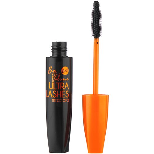 Тушь для ресниц `BELL` BIG VOLUME ULTRA LASHES MASCARA тон 001 черная стойкая интенсивно увеличивающая объем