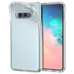 Силиконовый защитный чехол для телефона Samsung Galaxy S10е / Тонкий противоударный чехол на смартфон Самсунг Галакси С10е / Прозрачный - изображение