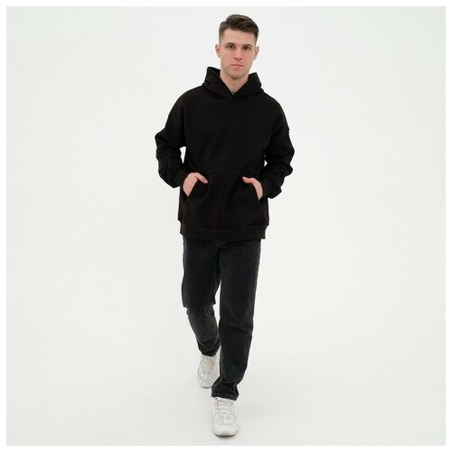 фото Толстовка мужская, цвет чёрный, размер 52 нет бренда