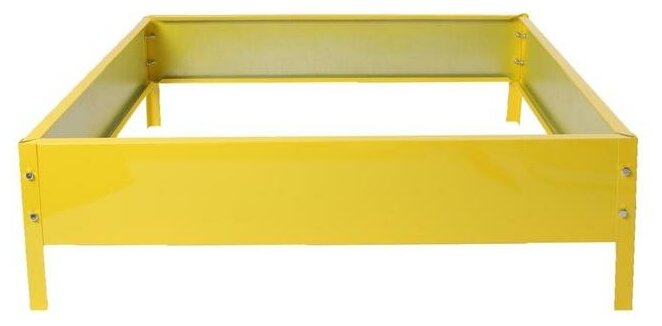 Клумба оцинкованная, 80 × 80 × 15 см, жёлтая, «Квадро», Greengo ТероПром 4210146