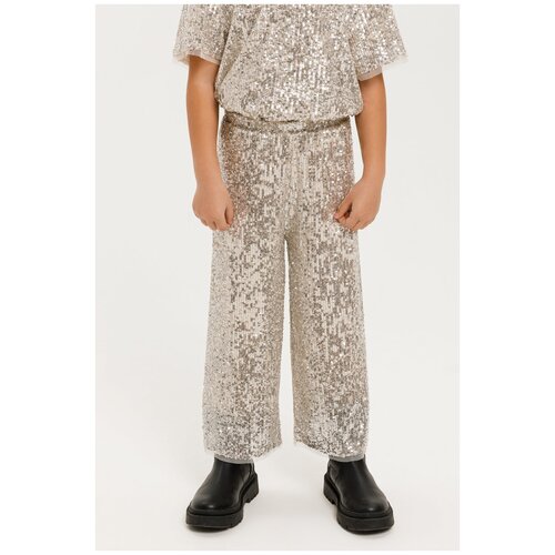 фото Брюки sela размер 116 (6-7лет), серебряный