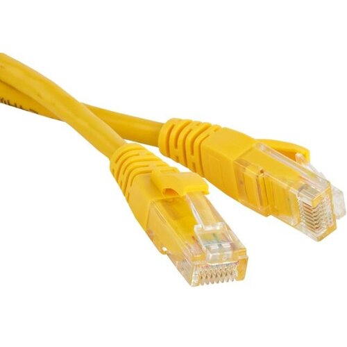 Патч-корд RJ45 - RJ45, 4 пары, UTP, категория 5е, 3 м, желтый, LANMASTER LAN-45-45-3.0-YL