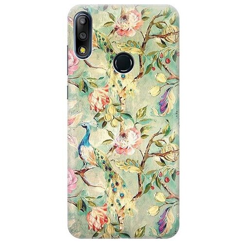 фото Ультратонкий силиконовый чехол-накладка для asus zenfone max pro (m2) zb631kl с принтом "винтажный цветочный паттерн" gosso