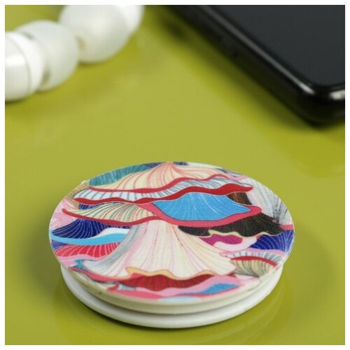 фото Держатель-подставка попсокет для телефона luazon, рисунок микс mikimarket