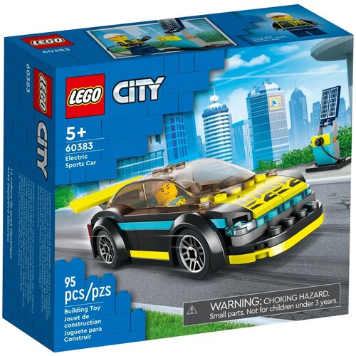 Конструктор LEGO City 60383 Электрический спорткар, 95 дет. конструктор lego city 60383 электрический спорткар 95 дет